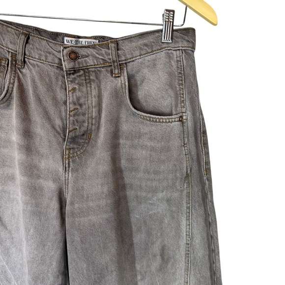 WE THE FREE Women's 28 Good Luck Mid Rise Barrel Jeans Grey Wash - Picture 9 of 16